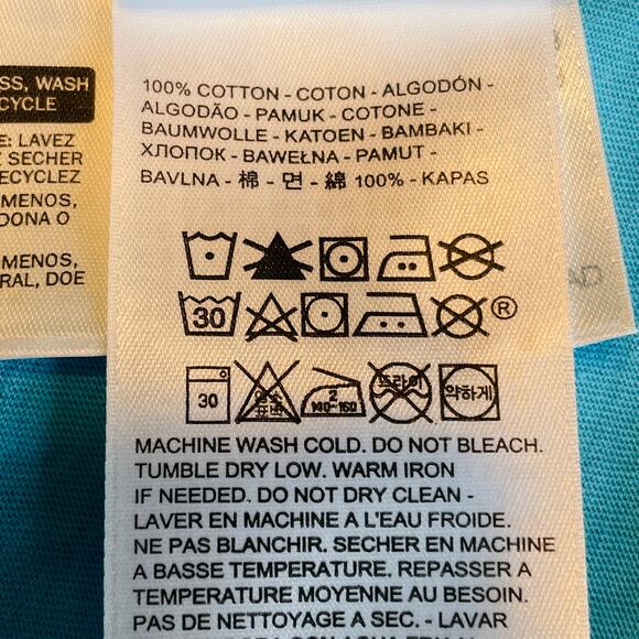 LEVI'S Aqua Cake Graphic Short Sleeve Crew Neck T-shirt Tee Cotton Unisex XS - Picture 11 of 13